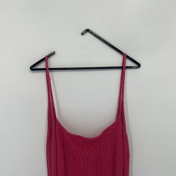 Free People Stellar Sweater Ribbed Knit Mini Dress In Pink - Picture 1 of 6